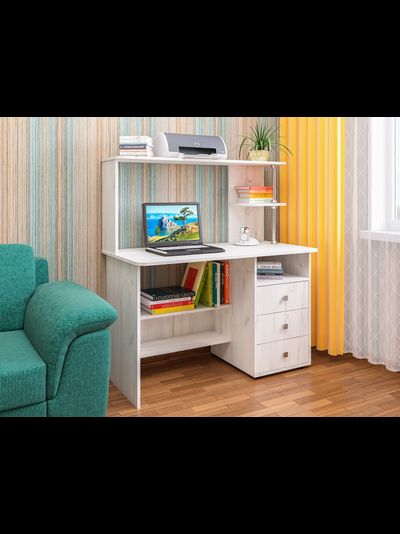 СК-6 рабочий стол с надстройкой Крафт светлый