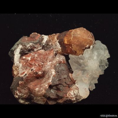Апатит, гематит, халцедон. Мексика. 50*40*30мм