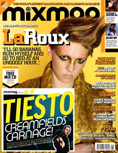 Mixmag Magazine August 2009 La Roux Cover