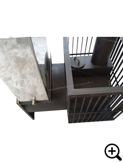 Дровяная банная печь с выносной топкой ЕНИСЕЙ-4, открытая каменка