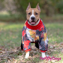 Комбинезон для крупных собак Черно-красный