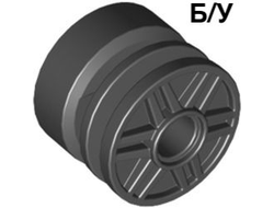 ! Б/У - Wheel 18mm D. x 14mm with Pin Hole, Fake Bolts and Shallow Spokes, Black (55981 / 4500394 / 6056825 / 6109682) - Б/У
