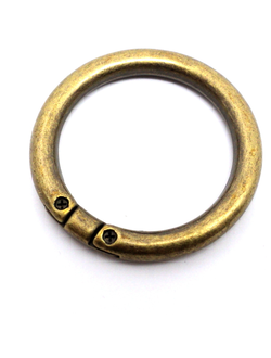 Кольцо-карабин на винтах 4 см антик
