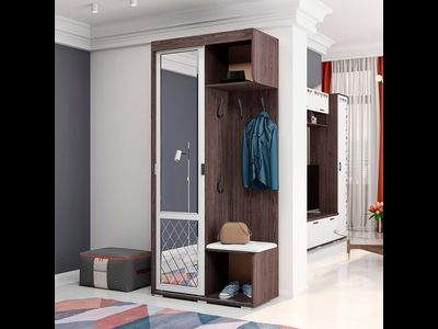 Прихожая Варда (1000*2180*440мм), ясень темный/белый