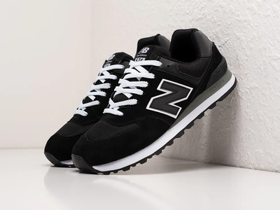New Balance 574 Black Reflective с мехом женские