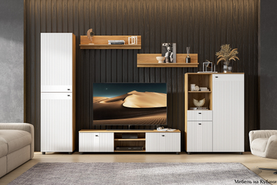 Милан полка навесная Дуб Золотой