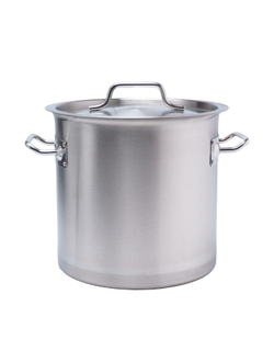Котел 12 л. нерж. d=25 см. h=25 см. тройное дно с крышк. (индукция) MGsteel /1/
