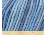 Голубой меланж арт 40854  Fibranatura 100% мериносовая шерсть 50г/83 м