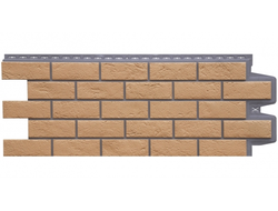 Фасадная панель "Состаренный кирпич", цвет солома, серия элит | Grand Line