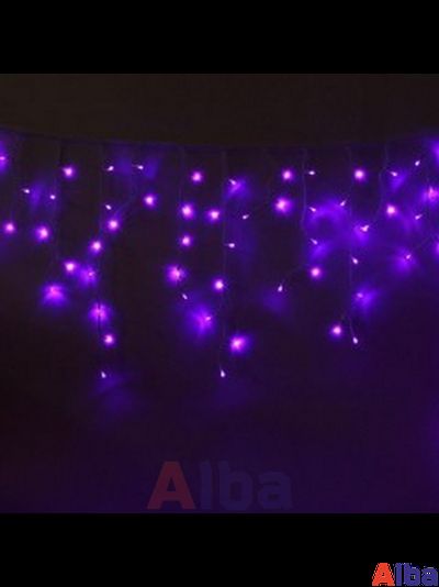 Бахрома 3*0.5 м ФИОЛЕТОВЫЙ, мерцание IP 65