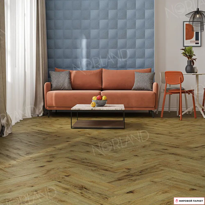 Ламинат Norland Herringbone Elegant Strong Дуб Скай LF304-14 33 класс толщина 8 мм с фаской 1.92 м2