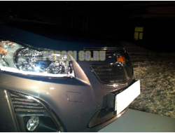 Защита радиатора Chevrolet Cruze 2013- black низ
