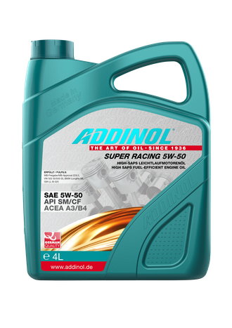 Моторное масло синтетическое ADDINOL Super Racing 5w50 SAE 5W-50 4л
