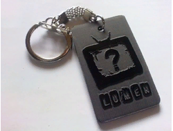 Брелок "Lumen" прямоугольный темное оргстекло