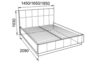 Кровать «Локарно» с латами - ИЖ МЕБЕЛЬ