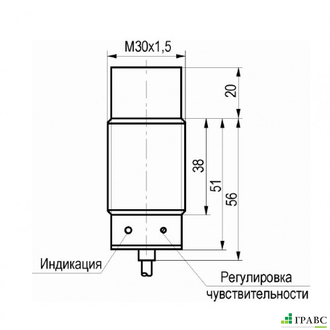 Датчик заштыбовки емкостный ДЗ-3310