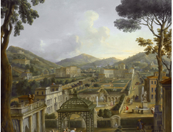 Картина обогреватель, репродукция Джованние Панини Пейзаж с виллой