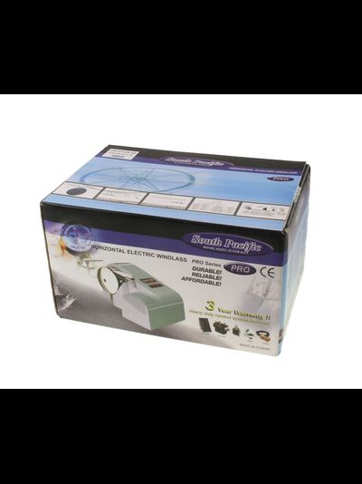 Якорная лебедка South Pacific PRO 800H 12V для судов с длинной корпуса 6-9м или якорей весом до 14кг, звездочка из нержавеющей стали