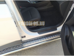 Пороги с накладным листом d53 для Hyundai Tucson 2021-
