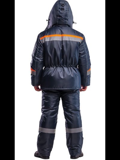 Костюм КОМФОРТ-ЗИМА с полукомбинезоном, серый/оранжевый