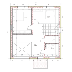 Двухэтажный дом с тремя спальнями 124м² (S74)