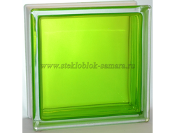 Стеклоблок Vitrablok окрашенный внутри гладкий тархун
