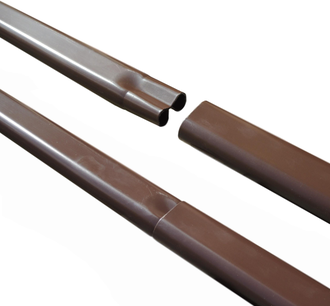 Снегозадержатель оцинкованный на крышу трубчатый (3 метра, овал 45х25) с 4 опорами окрашенный (Стандарт)