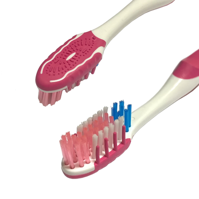 Зубная щетка розовая medium