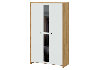 Дольче Шкаф трехстворчатый Дуб золотой/Белый