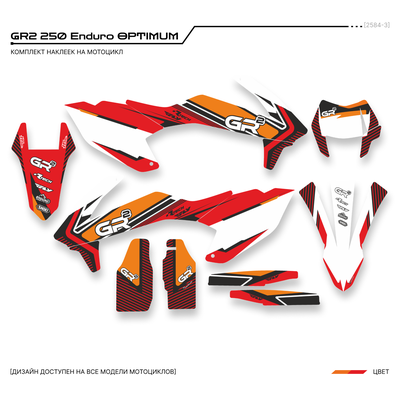 Наклейки на мотоцикл GR2 250 Enduro LITE 21-18 (2020 г.) #2584-3