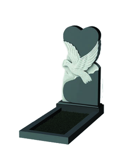 Гранитный памятник в форме сердца С1