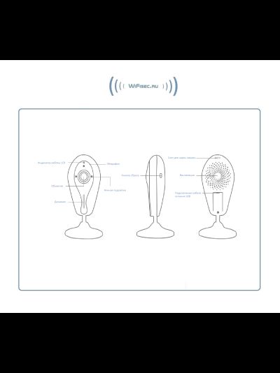 Видеоняня /WiFi IP видеокамера панорамная 180*110*  с DVR, Full HD (360EyeS)