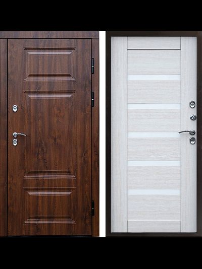 Дверь терморазрыв Премиум орех Царга лиственница