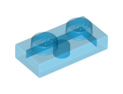 Plate 1 x 2, Trans-Medium Blue (3023 / 6121436 / 6240226)