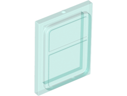 Glass for Train Door with Lip on All Sides, Trans-Light Blue (35157 / 6244883)