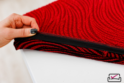 Чехол на табурет Жаккард Волна  Бордовый (2 ШТУКИ). Россия