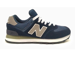 New Balance 574 Темно-синие с белым (41-45) Арт.071F