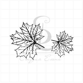 Штамп для скрапбукинга кленовые листья