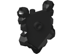 Minifigure, Shield Pentagonal with Rock Edges, Black (22409 / 6135542)