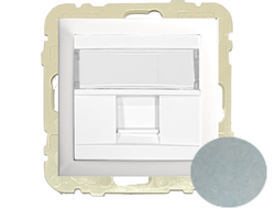 Лицевая панель с суппортом для коннектора RJ45 алюминий - Logus 90 - Efapel 90441 SAL