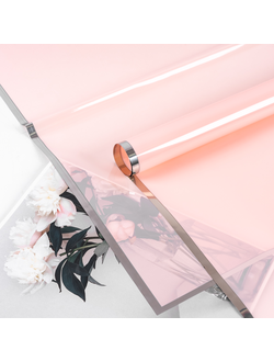 Пленка глянцевая "Зеркальный кант" 57*57см 20шт Нежно-розовый ПЛ24/1