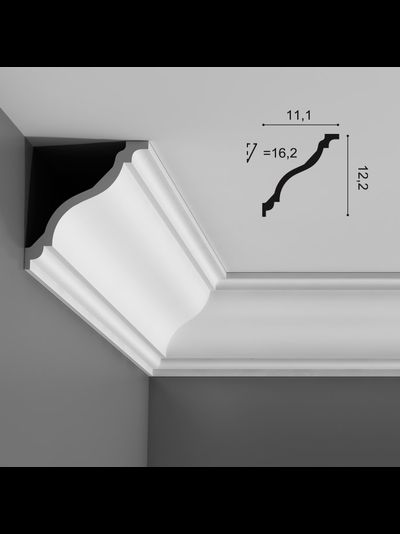 Потолочный карниз с гладким профилем из полиуретана Orac Decor Коллекция Luxxus C333