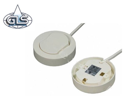 Выключатель клавишный белый D66/H16мм, 250В, 2.5А, с пров. 0,2м  09.102.02.211  GLS