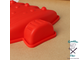 Форма силиконовая для выпечки Доляна «Ёлочка с гирляндой», 18×14,5×3,5 см, цвет красный
