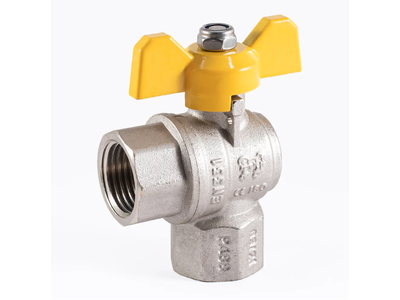 Кран шаровый газовый угловой "ProFactor"  1/2 вн/вн (бабочка)