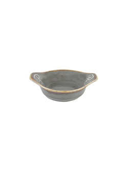 Мини-соусник с ручками 7х7 см фарфор цвет тёмно-серый