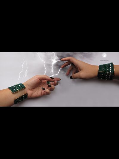 "Туманный Авалон", необычный браслет в этническом стиле