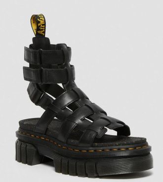 САНДАЛИИ DR. MARTENS RICKI LUX LEATHER PLATFORM GLADIATOR