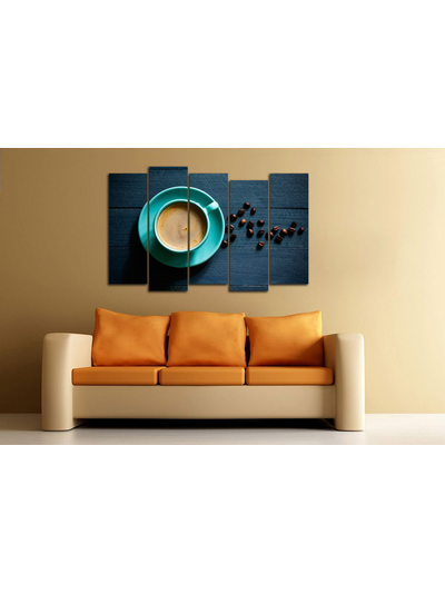 Модульная картина &quot;Бирюзовая чашечка кофе&quot;