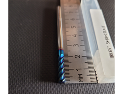 Фреза 5 мм удлиненная HRC65 твердосплавная 4-х зубая по цветному металлу 18/75 мм